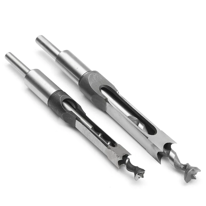 Doersupp 2Pcs 10mm 16mm Square Hole Mortising Drill Bit 